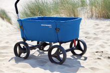 Beachwagon LITE® Faltbarer bollerwagen - Hellblau auf strand